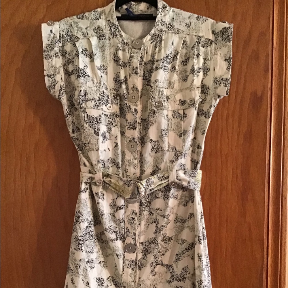 Mon Petit Oiseau Belted Button Up Dress Sz S